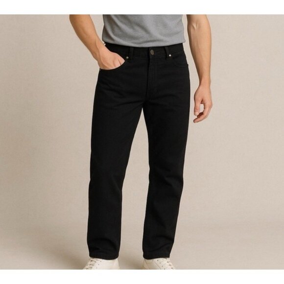 Ermenegildo Zegna Men's Black Stretch Straight Leg Jeans US 40 IT 56 NEW